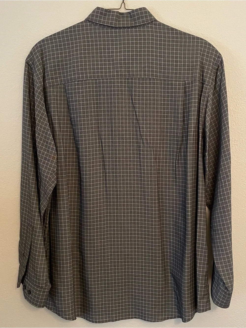 Brandini Men’s Dress Shirt XL Long Sleeves Black/Cream‎ Check